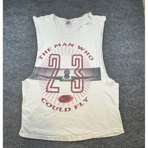 Vintage Nike Michael Jordan "The Man Who Could Fly"23 Tee USA Made Distressed XL